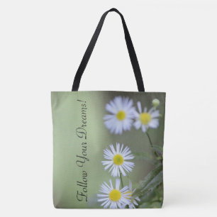 Tote Bag Fleurs sauvages verts