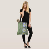 Tote Bag Fleurs sauvages verts (Sur le modèle)