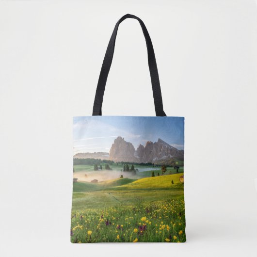 Tote Bag Fleurs | Spring Alpe di Siusi Langkofel (Devant)