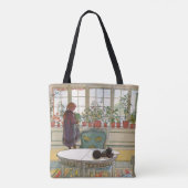 Tote Bag Fleurs sur le rebord de la fenêtre par Carl Larsso (Dos)