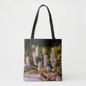 Tote Bag Fleurs Sur Peinture Photo Huile Rocheuse (Devant)