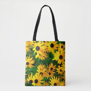 TOTE BAG FLEURS SUSAN NOIRE À OEIL