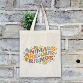 Tote Bag Fleurs tendance Animaux rétro