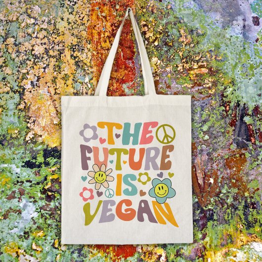 Tote Bag Fleurs tendance Retro Vegan