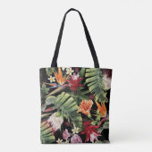 Tote Bag Fleurs tropicales : aquarelle à motif floral trans (Dos)