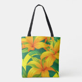 Tote Bag Fleurs tropicales colorées (Dos)