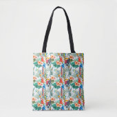 Tote Bag Fleurs tropicales et Toucan (Devant)