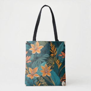 Tote Bag Fleurs Tropicales Exotiques