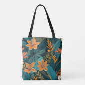 Tote Bag Fleurs Tropicales Exotiques (Dos)