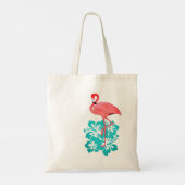 Tote Bag Fleurs tropicales Flamants roses roses (Dos)