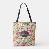 Tote Bag Fleurs tropicales hawaïennes (Dos)