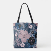 Tote Bag Fleurs tropicales Palm Texture Feuille (Dos)