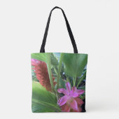 Tote Bag Fleurs tropicales personnalisées (Dos)