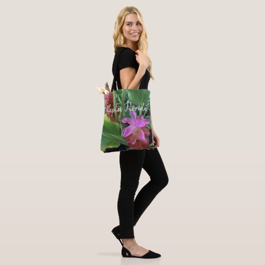 Tote Bag Fleurs tropicales personnalisées (Sur le modèle)