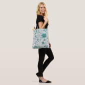 Tote Bag Fleurs verdâtres fantaisistes (Sur le modèle)