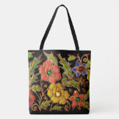 Tote Bag Fleurs victoriennes perlées (Devant)