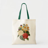 Tote Bag Fleurs vintages, Camellias et Narcisse, Redoute (Devant)