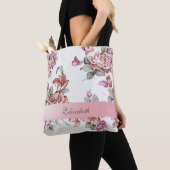 Tote Bag Fleurs vintages Chic Girly Personnalisées (De près)