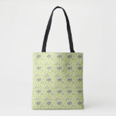 Tote Bag fleurs violet et jaune motif (Devant)
