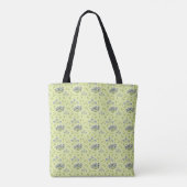Tote Bag fleurs violet et jaune motif (Dos)