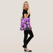 Tote Bag Fleurs violettes (Sur le modèle)