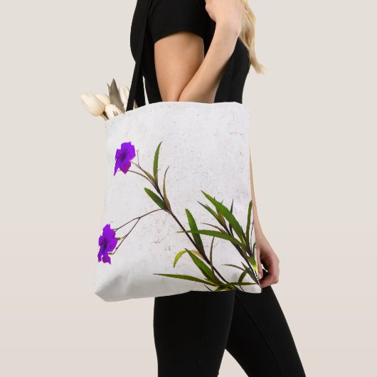 Tote Bag Fleurs violettes dans la brise (De près)
