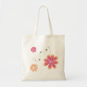 Tote Bag Fleurs vives et abeilles bourdes (Devant)