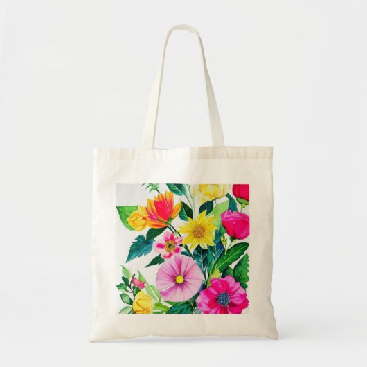 Tote Bag Fleurs vives et magnifiques (Devant)