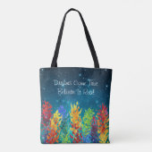 Tote Bag Fleurs vives Starry Night Dreams deviennent réalit (Dos)