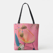 Tote Bag Flip flop bleu à côté de la chaise (Dos)