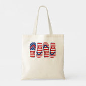 Tote Bag Flip Flop drapeau américain juillet 4 USA Independ (Dos)