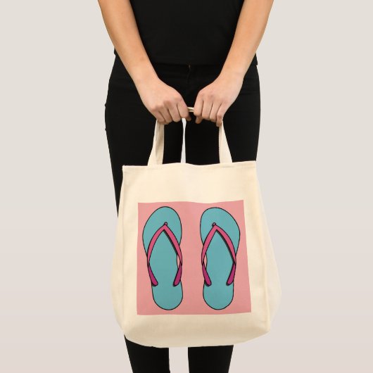 Tote Bag Flip Flops de plage (Devant (produit))