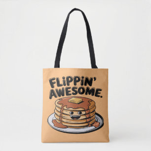 Tote Bag Flippin' Awesome Pancake Stack Drôle Petit Déjeune