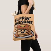 Tote Bag Flippin' Awesome Pancake Stack Drôle Petit Déjeune (De près)