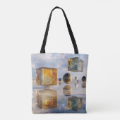 Tote Bag Floating Geometric Marvels Over Water (Dos)
