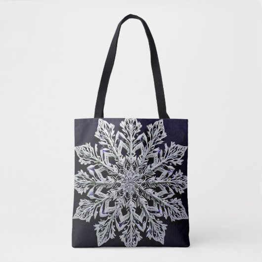 Tote Bag flocon de neige 3d (Devant)