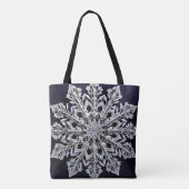 Tote Bag flocon de neige 3d (Dos)