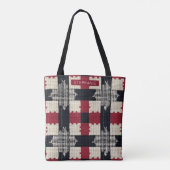 Tote Bag Flocon de neige de Knit rustique - Boho d'hiver co (Dos)