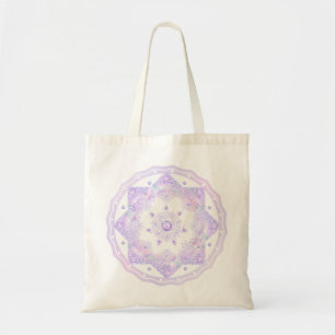 Tote Bag flocon de neige violet clair et coeur étincelant