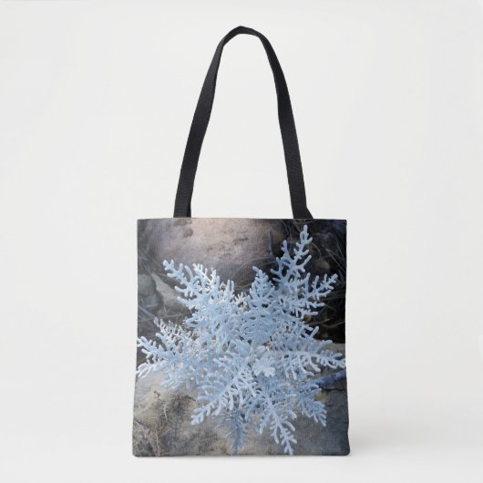 Tote Bag Flocon de neige vivant (Devant)