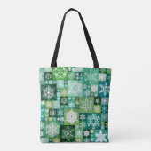 Tote Bag Flocons de neige au crochet Patchwork numérique ve (Dos)