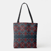 Tote Bag Flocons de Neige Bleus  (Dos)