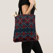 Tote Bag Flocons de Neige Bleus  (De près)