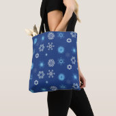 Tote Bag flocons de Noël (De près)