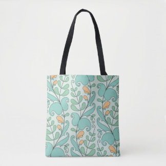 Tote Bag Floral Abstrait : Motif Vintage sans fil