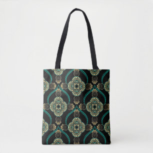 Tote Bag Floral arabesque, Motif d'élégance Vintage.