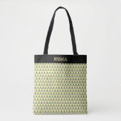 Tote Bag Floral, Art Africain, Tablier Fleurs Bleues (Devant)