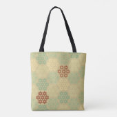Tote Bag Floral (Asanoha) Pattern Gold (Dos)