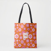 Tote Bag Floral Bandana Imprimer Monogramme Fourre-tout (Devant)