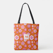 Tote Bag Floral Bandana Imprimer Monogramme Fourre-tout (Dos)